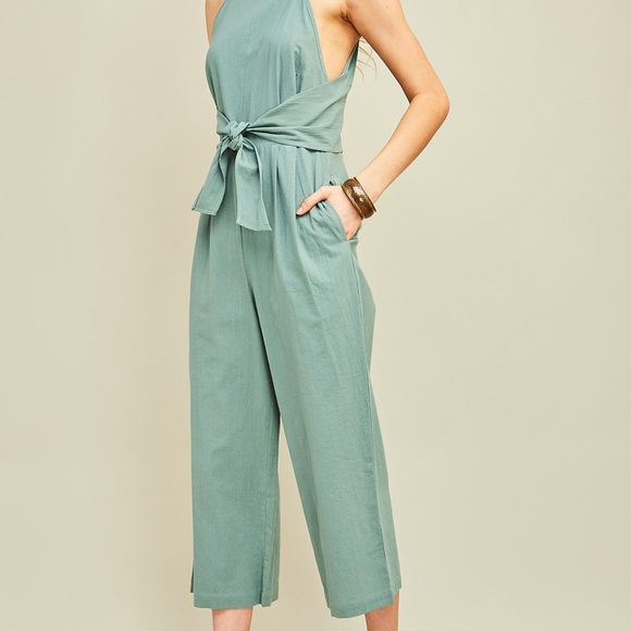 Sea Green Jumpsuit - Picture 4 of 6